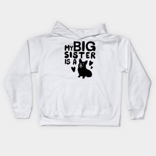 Big Sister Dog Kids Hoodie